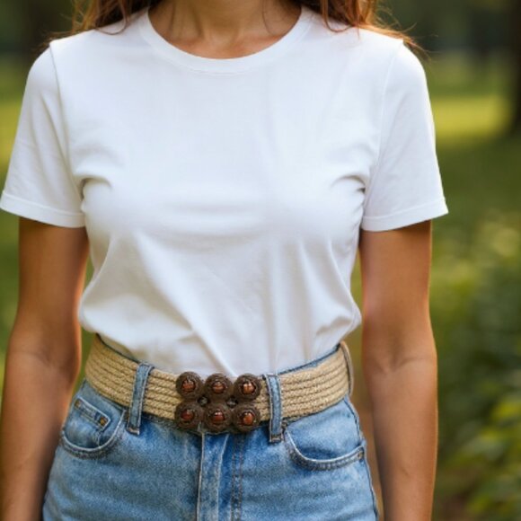 Etro Multi Strand Rope Belt  Made In Italy 27"x2" - Picture 1 of 8